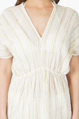 Golden Stripe Short Dress