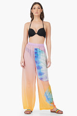 Rainbow Butterfly Chiffon Cover Up Beach Pant