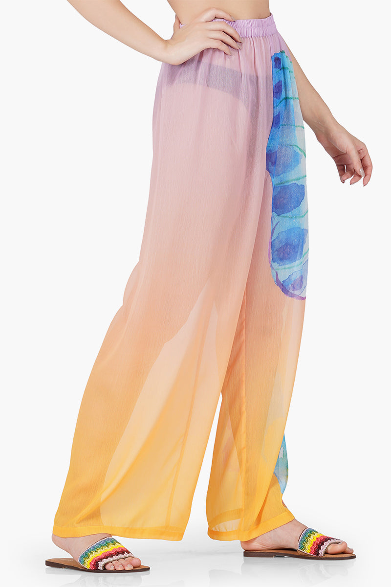 Chiffon Wide Leg Cover Up Beach Pants