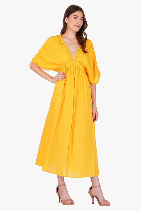 Amber Cotton Dobby Maxi Dress