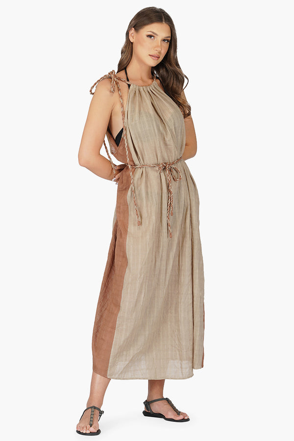 Desert Dust Cotton Maxi Dress