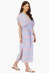 Ether Cotton Striped Maxi Cover up