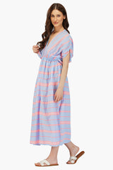 Ether Cotton Striped Maxi Cover up
