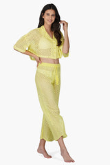 Lime Crochet Cover Up Pants