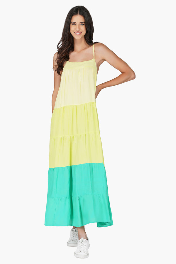 Green Goddess Tiered Maxi Dress