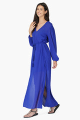 Princess Blue Chevron Maxi Dress