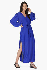 Princess Blue Chevron Maxi Dress