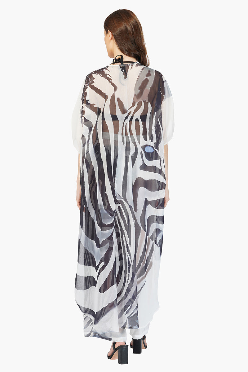 Zebra Chiffon Cover Up Pants