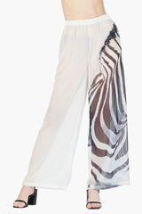 Zebra Chiffon Cover Up Pants