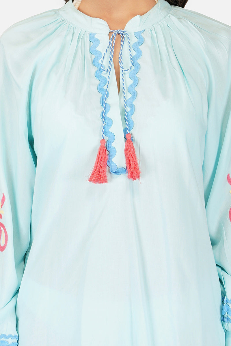 Morning Mist Embroidered Tunic