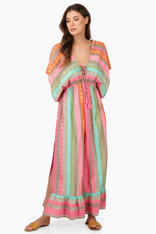 Dora Yarn Dyed Striped Maxi Dress