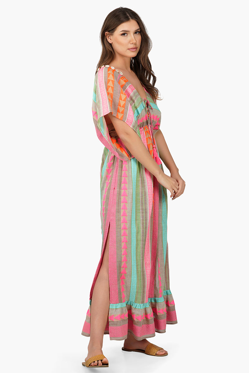 Dora Yarn Dyed Striped Maxi Dress