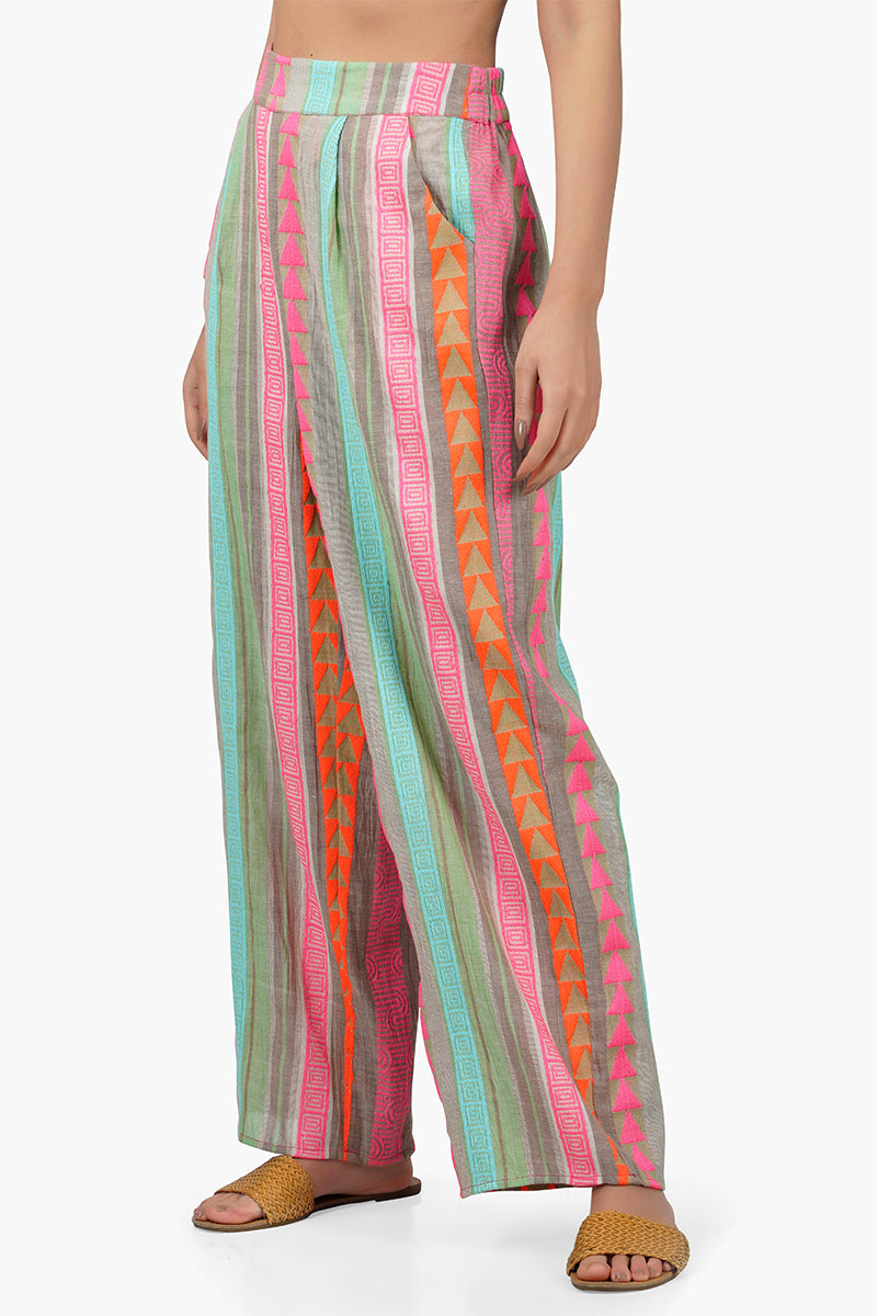 Dora Yarn Dyed Striped Pants