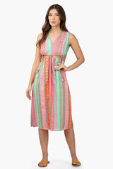 Dora Yarn Dyed Striped Midi Dress