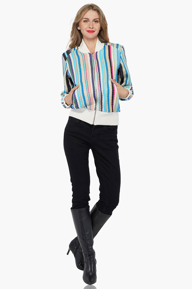 Ice Cold Chic Bomber Jacket