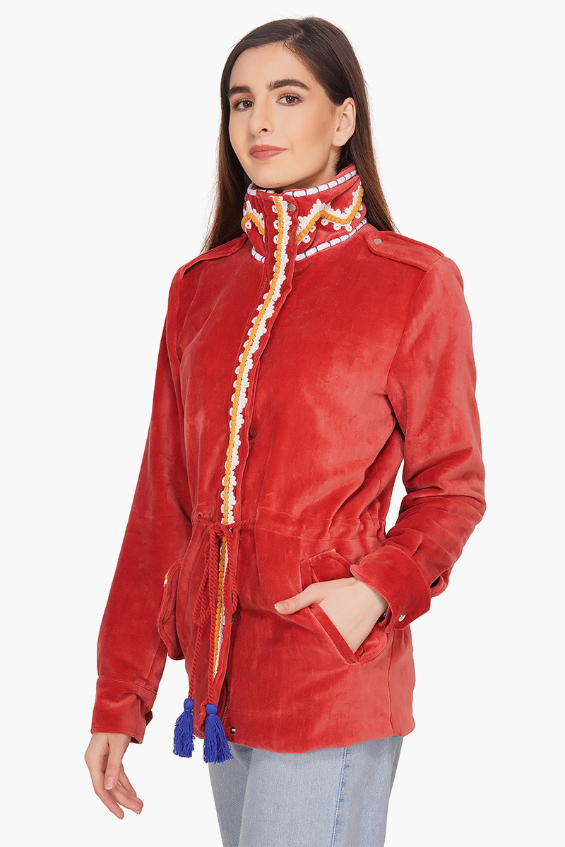 Amber Velvet Parka Jacket