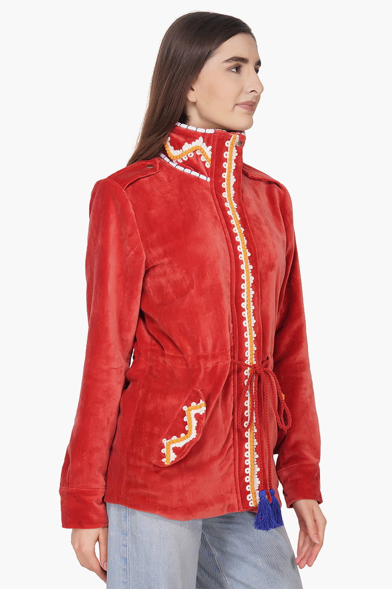 Amber Velvet Parka Jacket