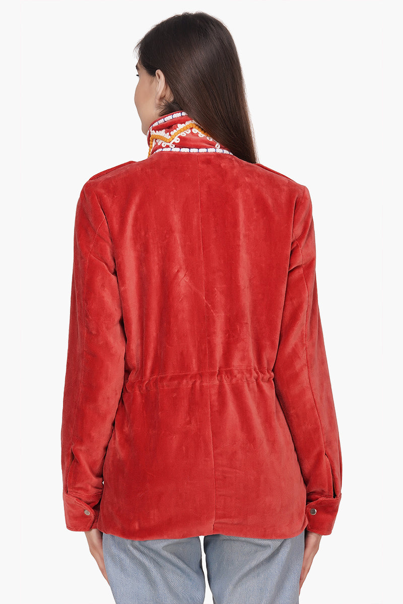 Amber Velvet Parka Jacket