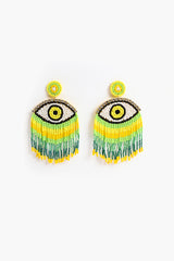 Sunny Lime Evil Eye Earrings