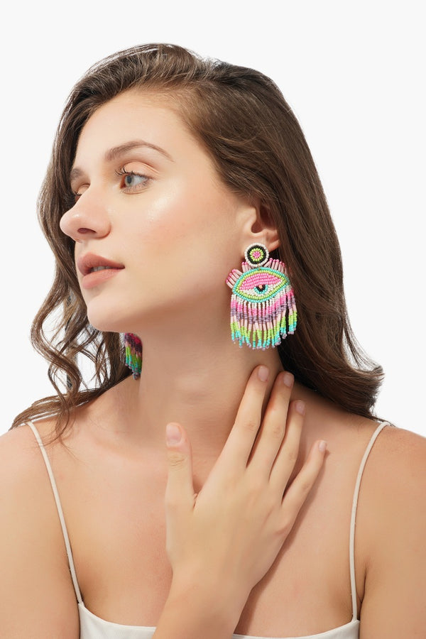 Pink Lazy Eye Earrings