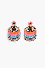 Rainbow Evil Eye Earrings