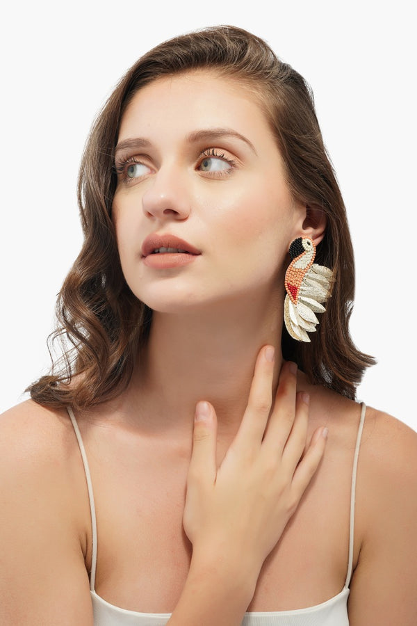 Peachy Parrot Earrings