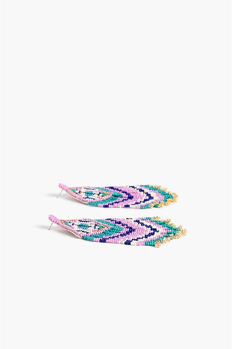Luxe Lilac Beaded Earrings