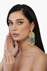 Neon Lights Beaded Earrings