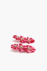 Pink Raffia Earrings