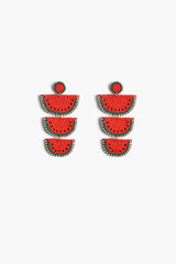 Watermelon Beaded Earrings