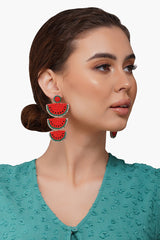 Watermelon Beaded Earrings