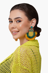 Pineapple Fringed Earrings