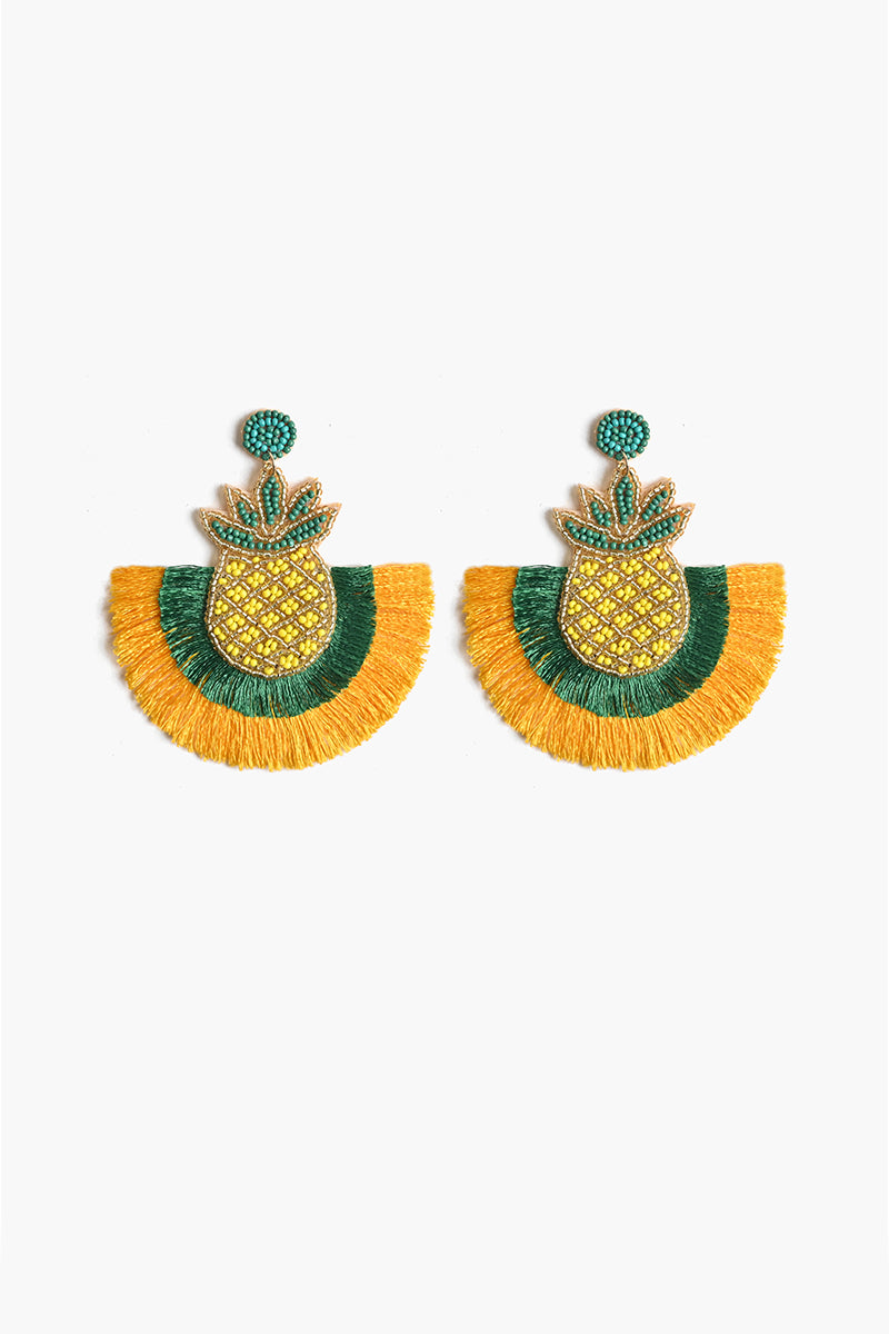 Pineapple Fringed Earrings