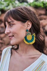 Pineapple Fringed Earrings