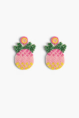 Pineapple Beaded Earrings