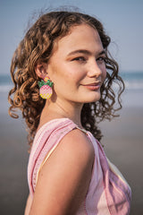 Pineapple Beaded Earrings