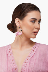 Flamingo Beaded Earrings