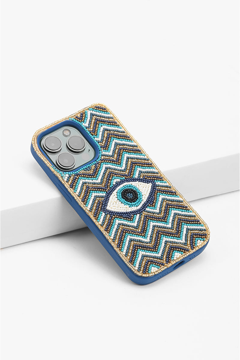 Grecian Nights Evil Eye Beaded Iphone 14Pro Case