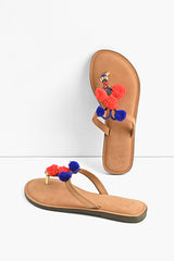 Fiesta Pompom & Mirror Sliders | Boho Sliders