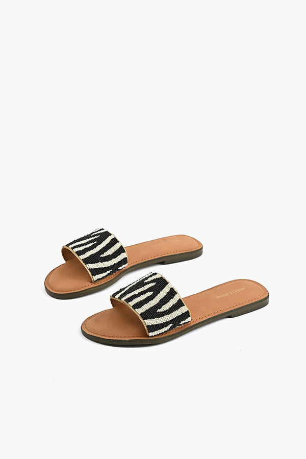 Zebra Slip on Sandals