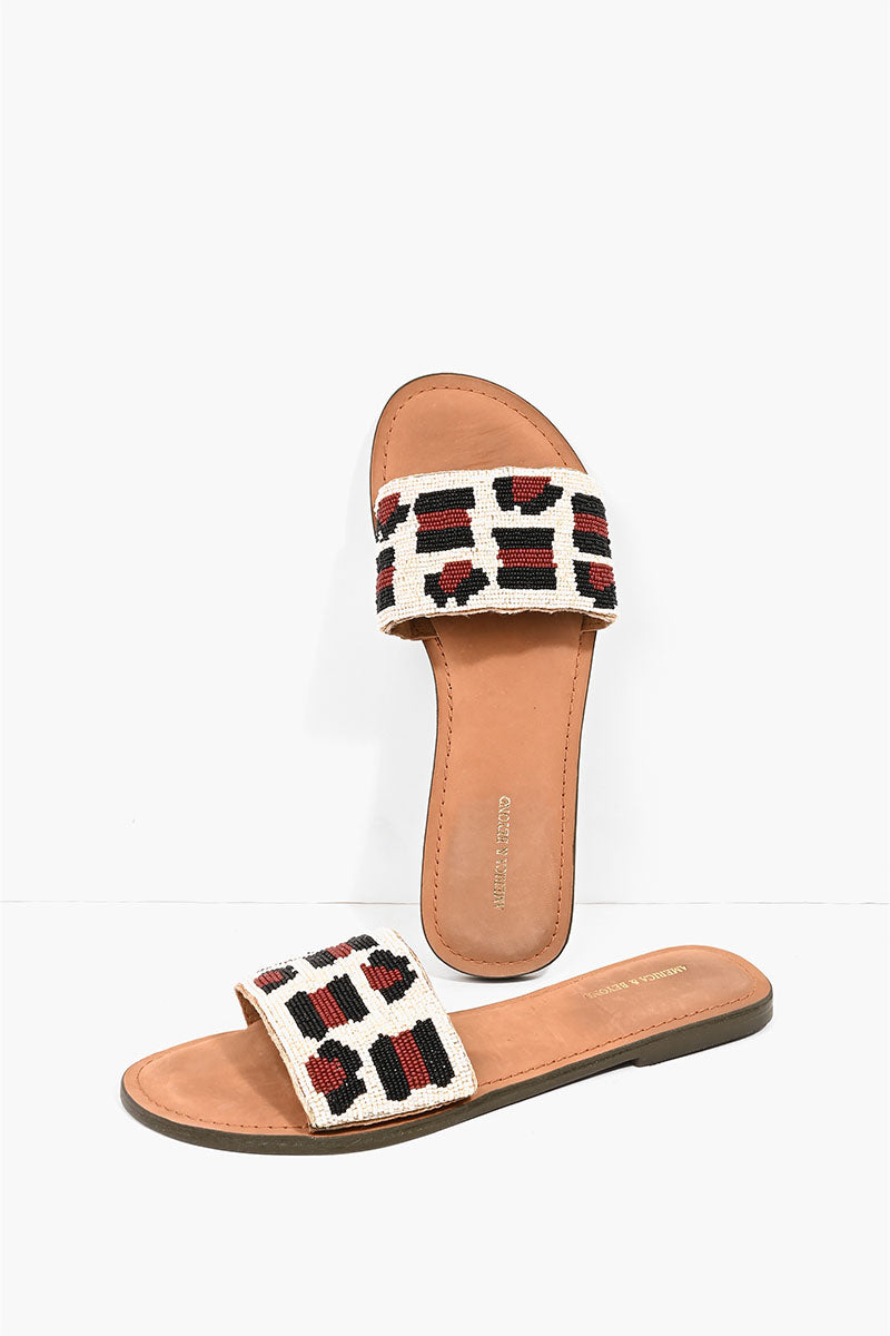 Leopard Slip on Sandals