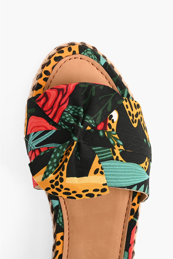Jaguar Paradise Bowknot Comfy Slip On Sandals