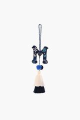 Blue Boho Tassel with Alphabet Hanging